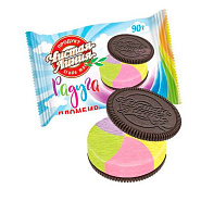 Мороженое «Сэндвич Радуга» пломбир ванильный в печенье, 90 г