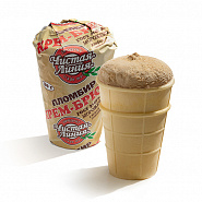 Пломбир крем-брюле в вафельном стаканчике, 80г