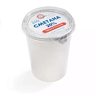 Сметана термостатная из натурального молока 20%, 400 г