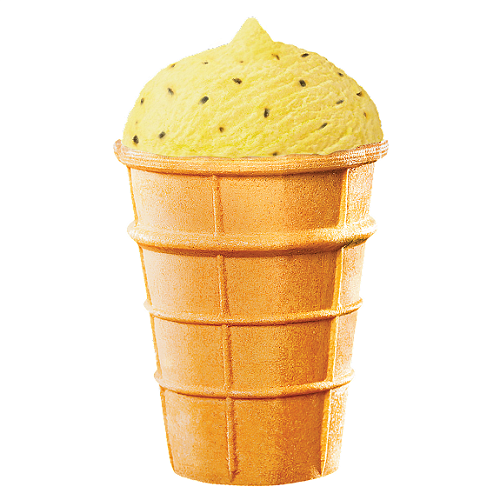 Десерт без сахарозы на кокосовой основе с пюре манго, семенами чиа и пищевыми волокнами в вафельном стаканчике, 80 г