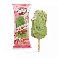 Мороженое пломбир «Любимая клубника» с кусочками клубники 62 г