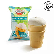 Пломбир с пробиотиками и пищевыми волокнами в вафельном стаканчике, 80 г