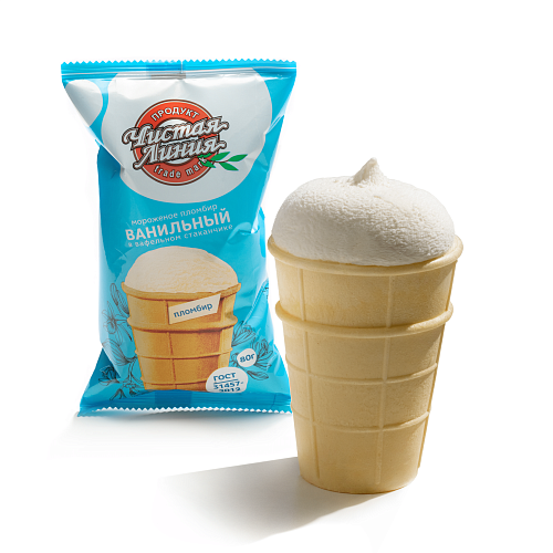 Пломбир в вафельном стаканчике (флоупак), 80г