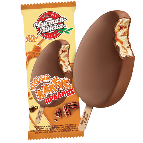 Эскимо «Веселый Кактус Пралине», 80 г