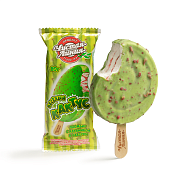 Мороженое «Кактус» пломбир с клубникой в глазури с лимоном и кусочками клубники, 80 г