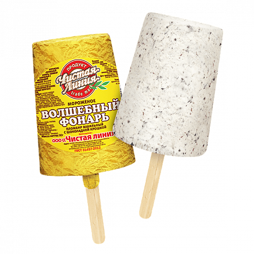 Мороженое «Волшебный фонарь» пломбир с шоколадной крошкой эскимо, 80 г