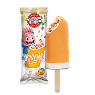 Мороженое пломбир с рисовыми шариками в апельсиновой глазури, 70 г