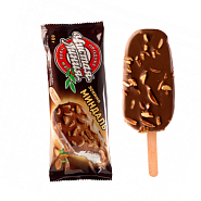 Мороженое пломбир ванильный в шоколадной глазури с миндалем эскимо, 80 г